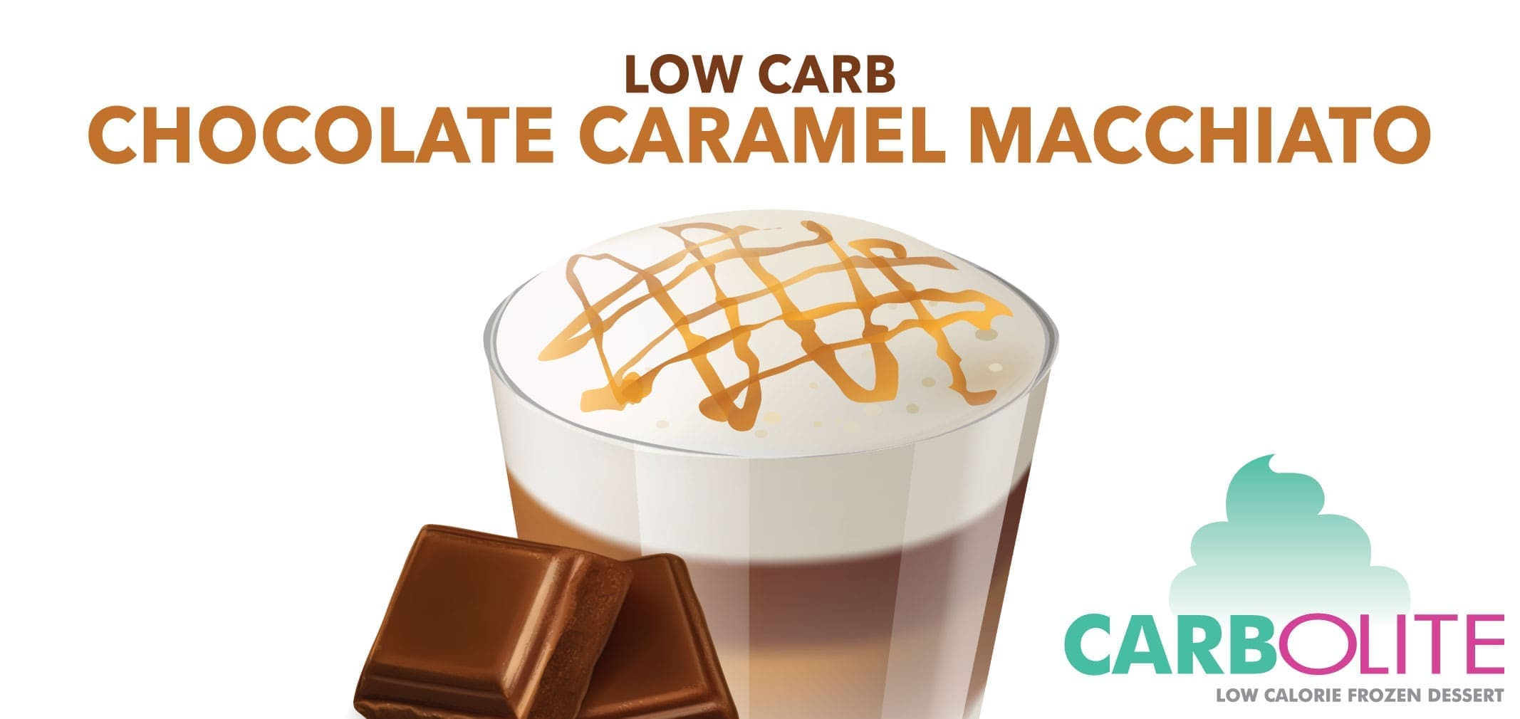 Carbolite Low Carb Chocolate Caramel Macchiato — Menchie’s product imagery