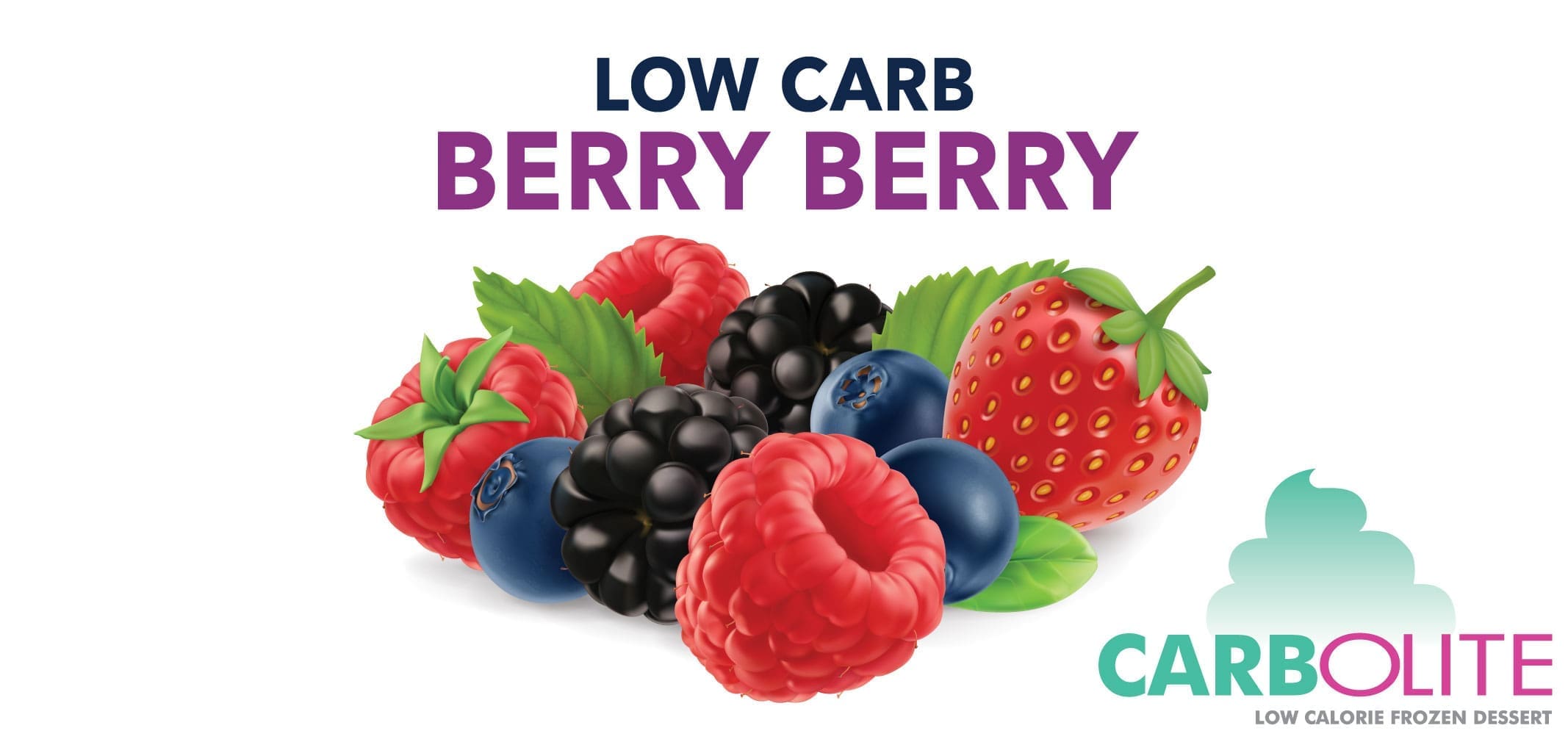 Carbolite Low Carb No Sugar Added Berry Berry — Menchie’s product imagery
