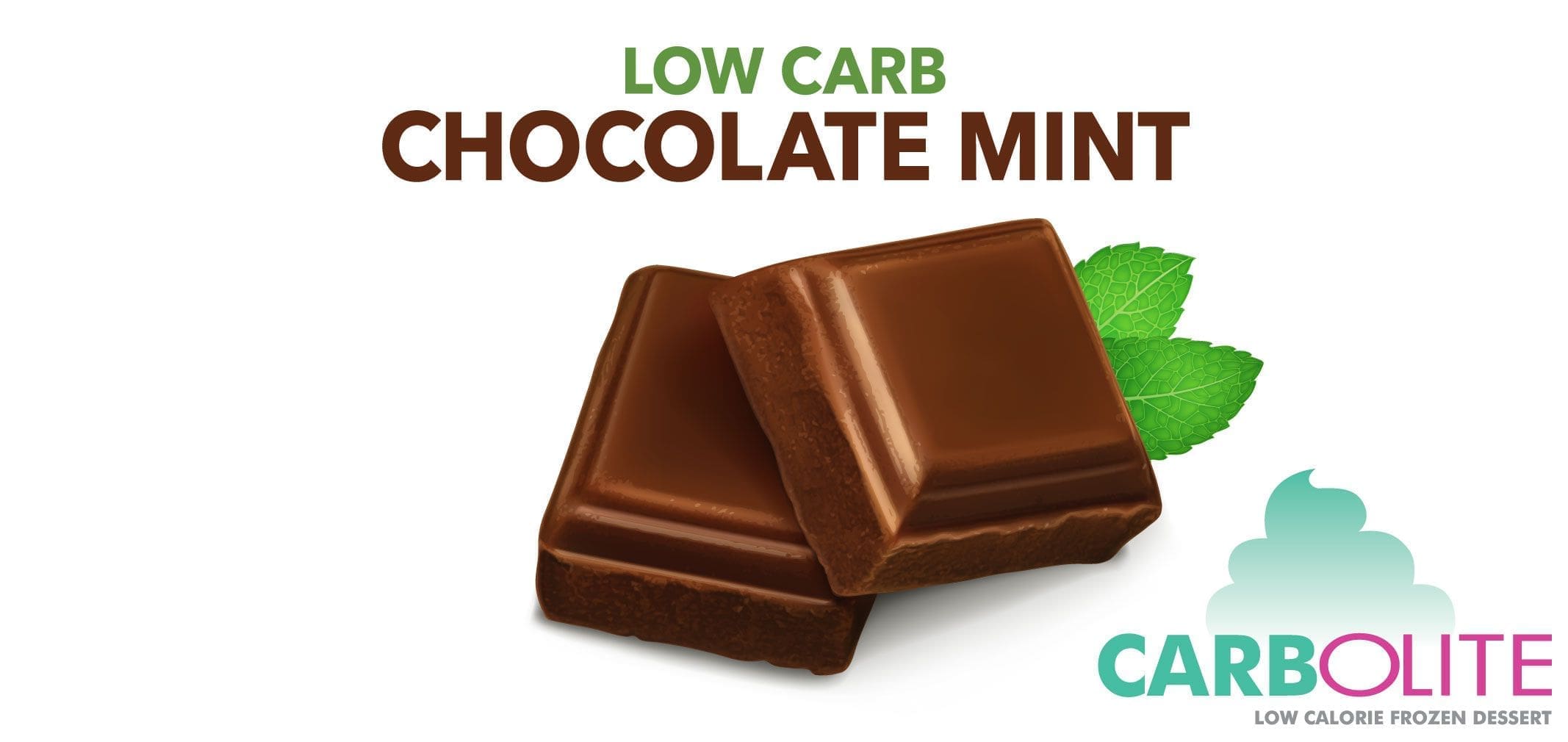 Carbolite Low Carb No Sugar Added Chocolate Mint — Menchie’s product imagery
