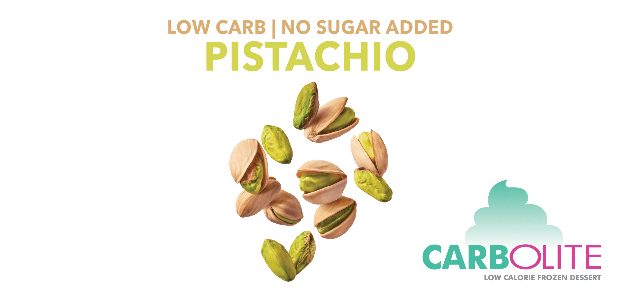 Carbolite Low Carb No Sugar Added Pistachio — Menchie’s product imagery