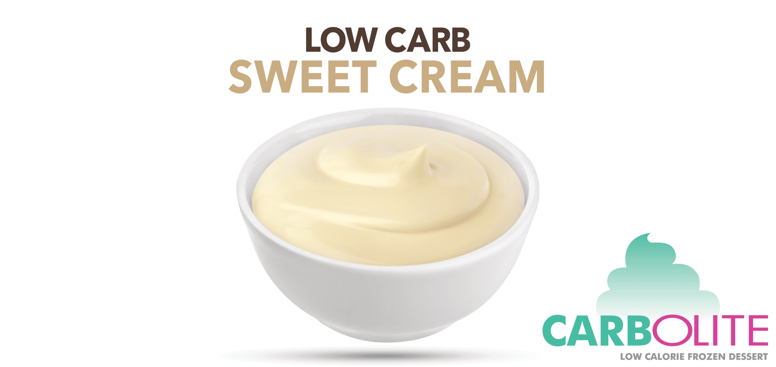 Carbolite Low Carb No Sugar Added Sweet Cream — Menchie’s product imagery