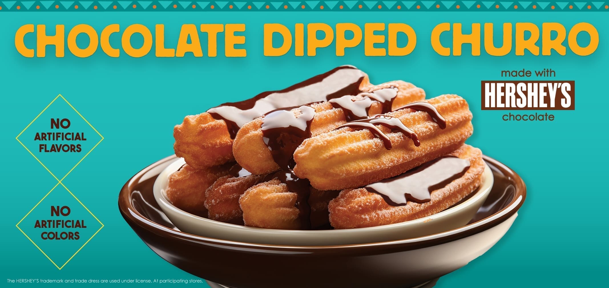 Chocolate Dipped Churro Made With Hersheys® Chocolate — Menchie’s product imagery