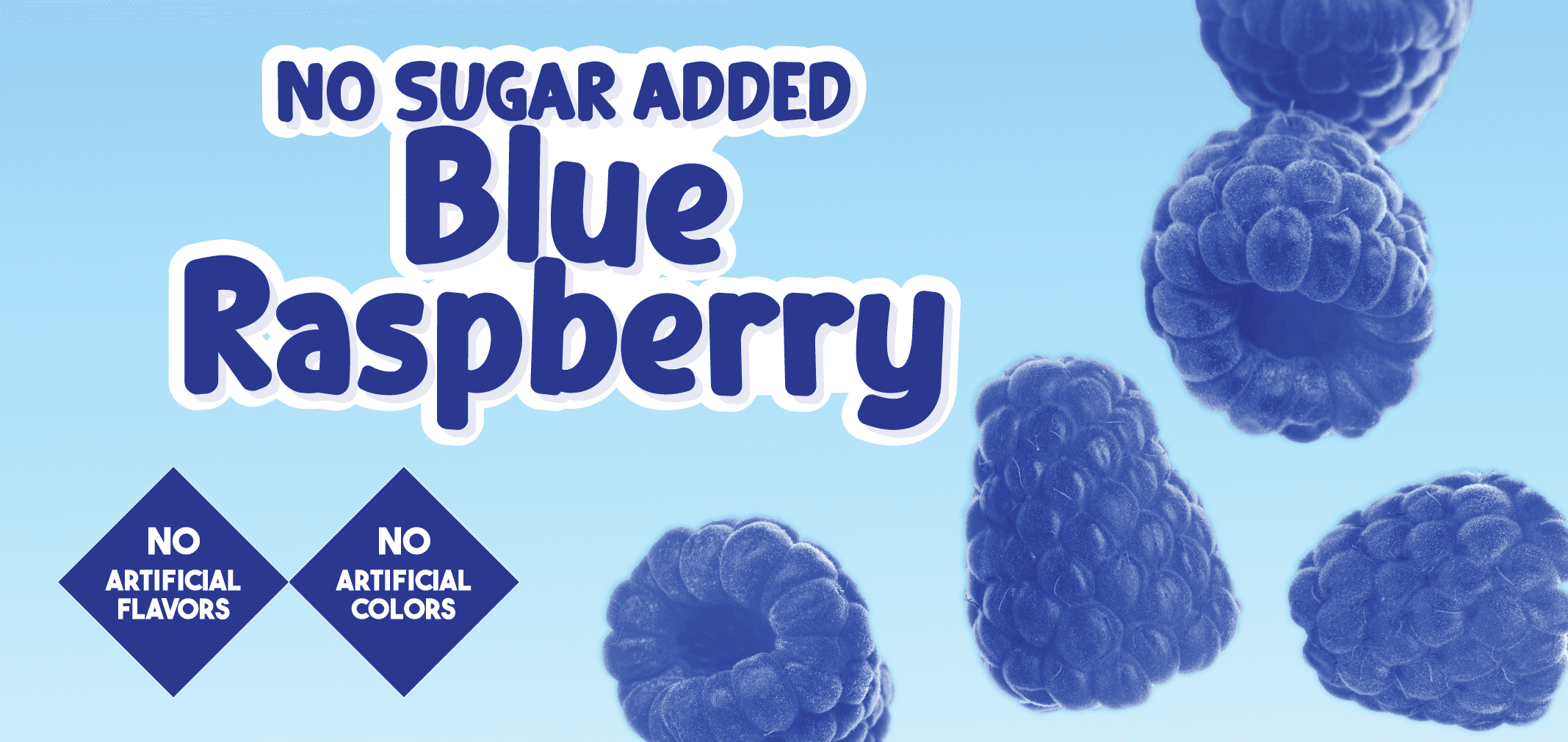No Sugar Added Blue Raspberry — Menchie’s product imagery
