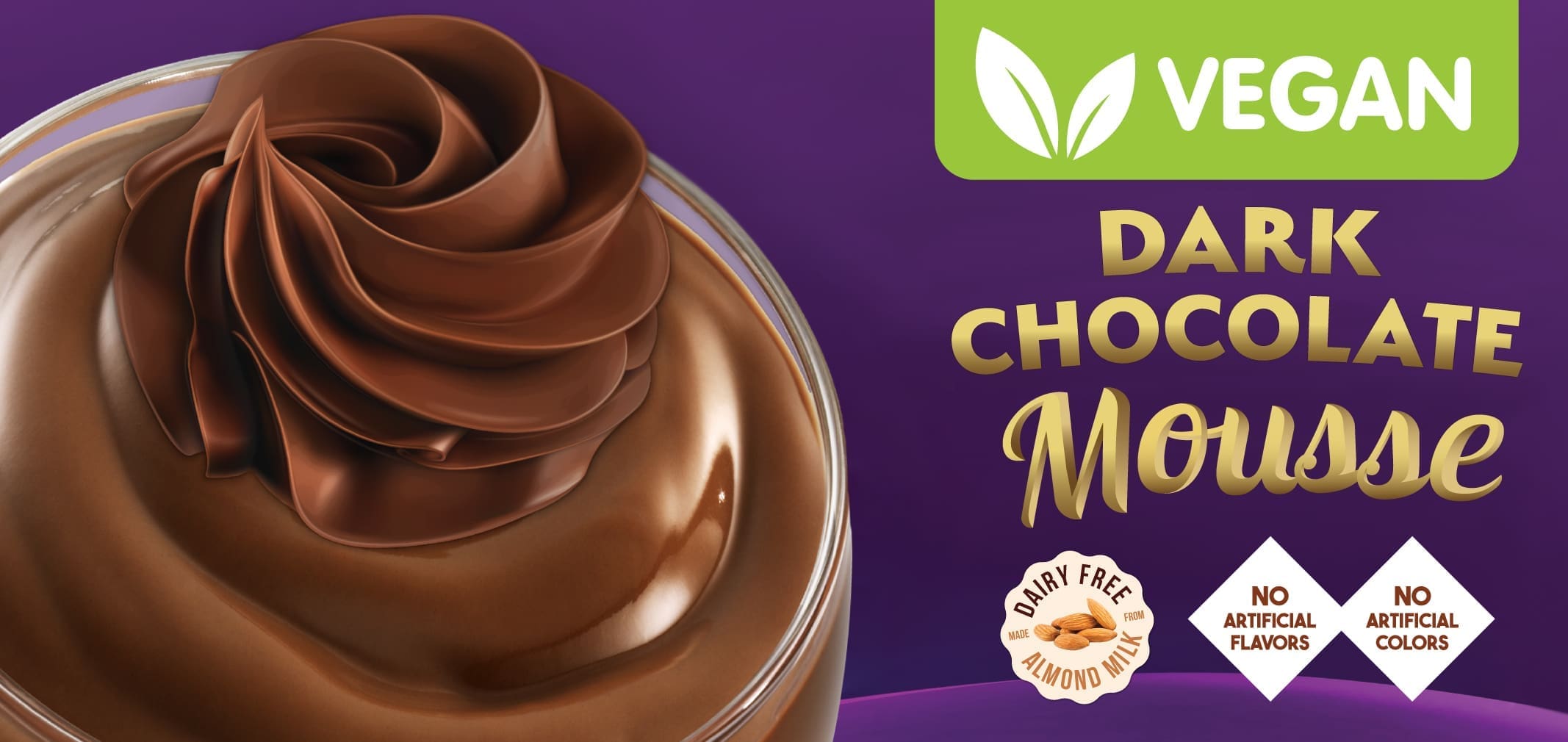 Vegan Dark Chocolate Mousse Made From Almond Milk — Menchie’s product imagery