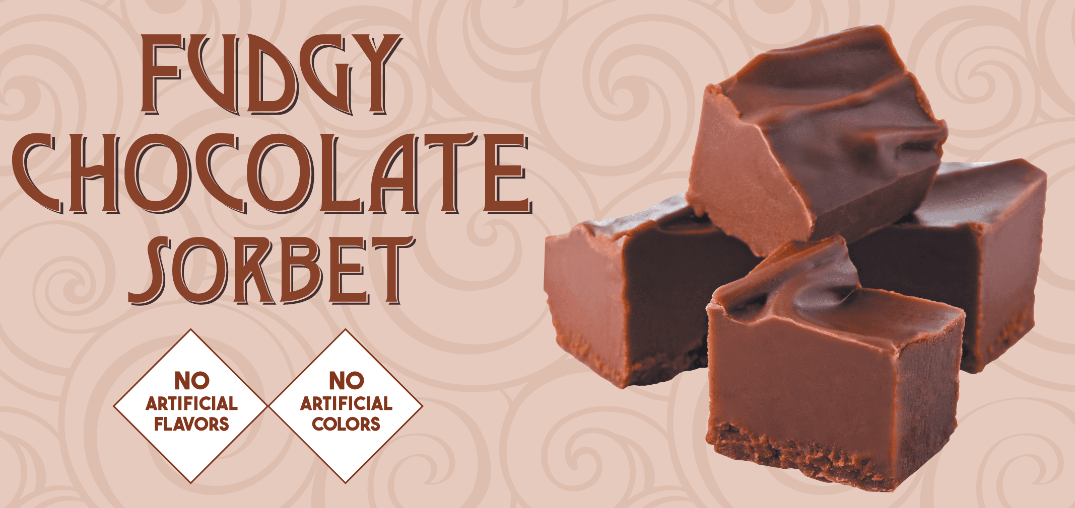 Vegan Fudgy Chocolate Sorbet — Menchie’s product imagery