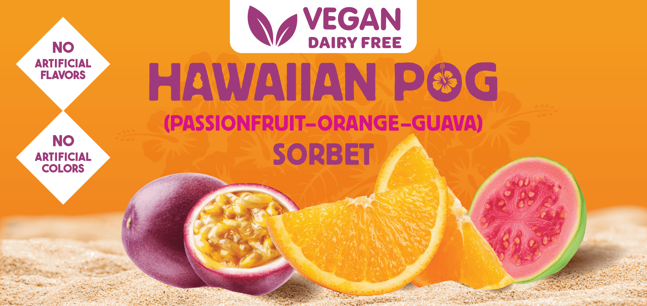 Vegan Hawaiian POG Sorbet — Menchie’s product imagery