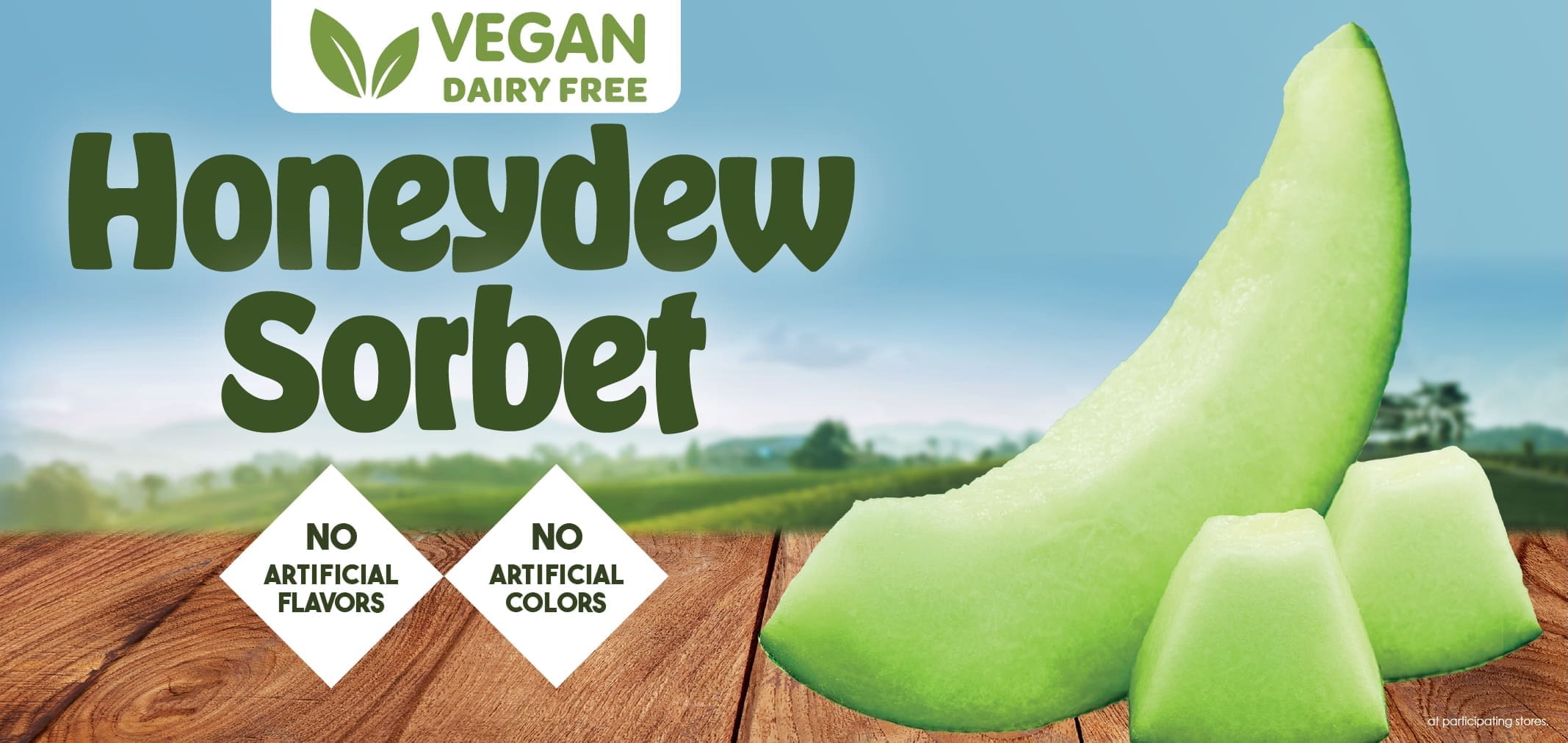 Vegan Honeydew Sorbet — Menchie’s product imagery