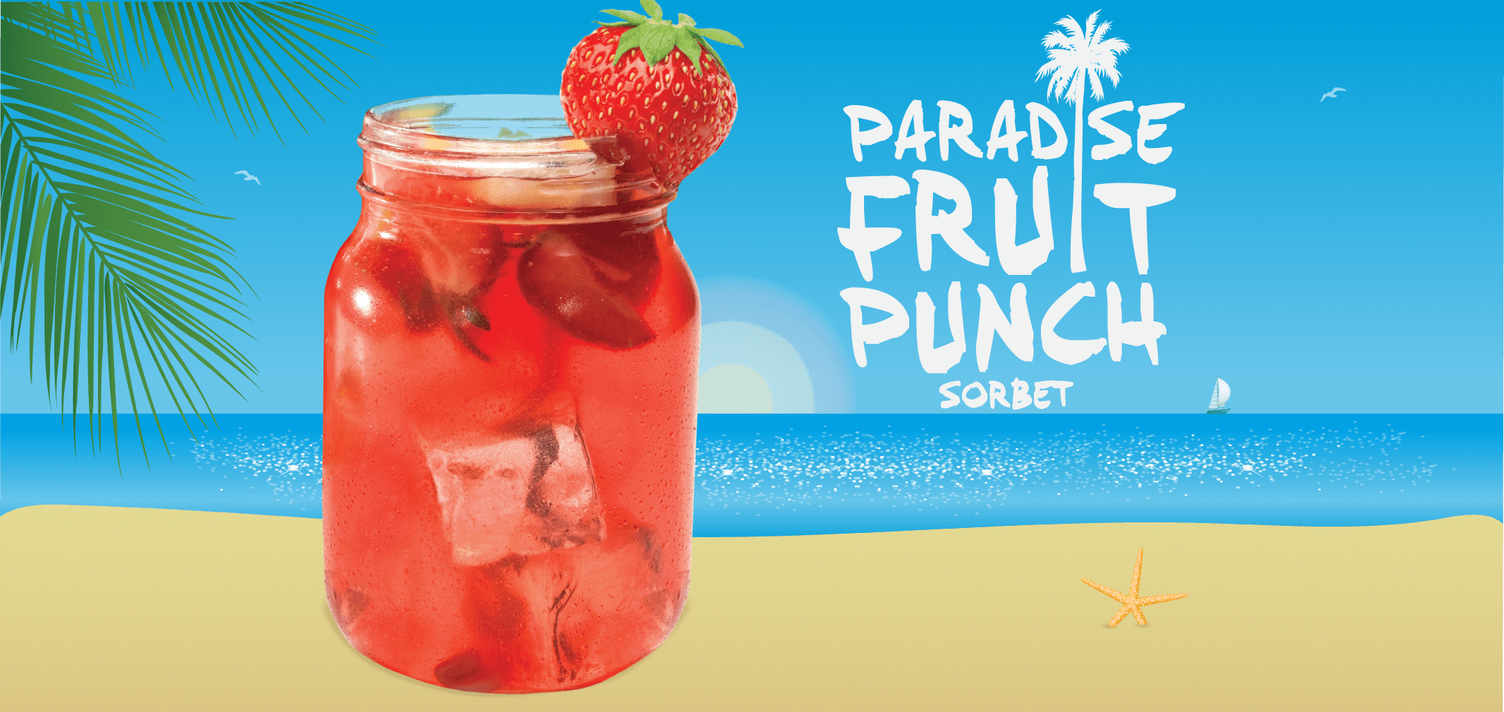 Vegan Paradise Fruit Punch Sorbet — Menchie’s product imagery