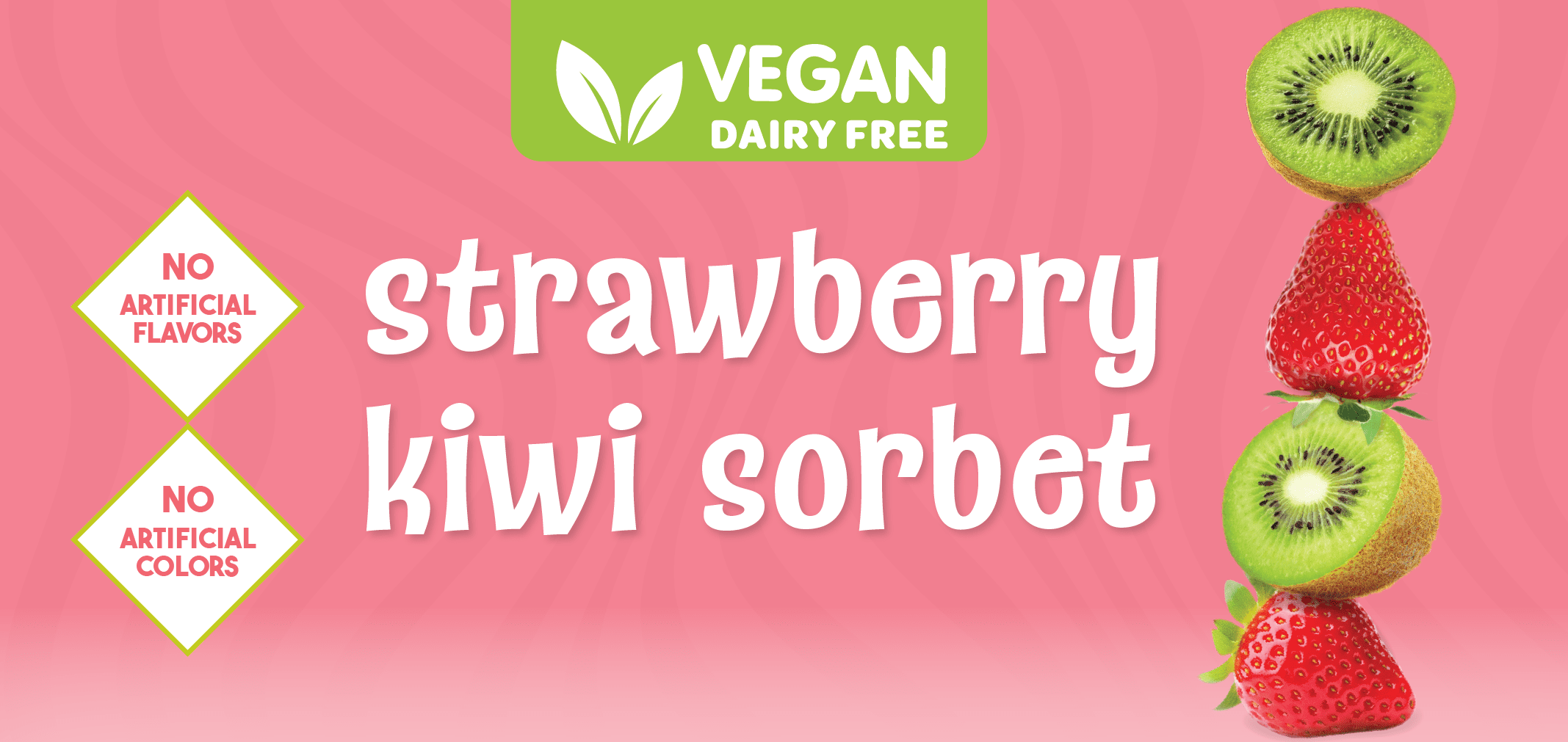 Vegan Strawberry Kiwi Sorbet — Menchie’s product imagery