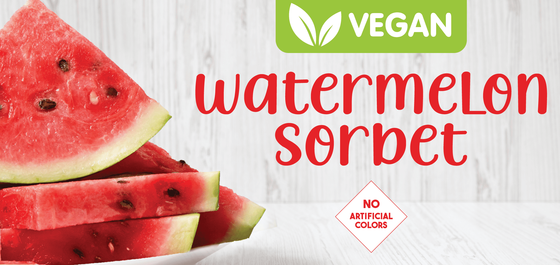 Vegan Watermelon Sorbet — Menchie’s product imagery