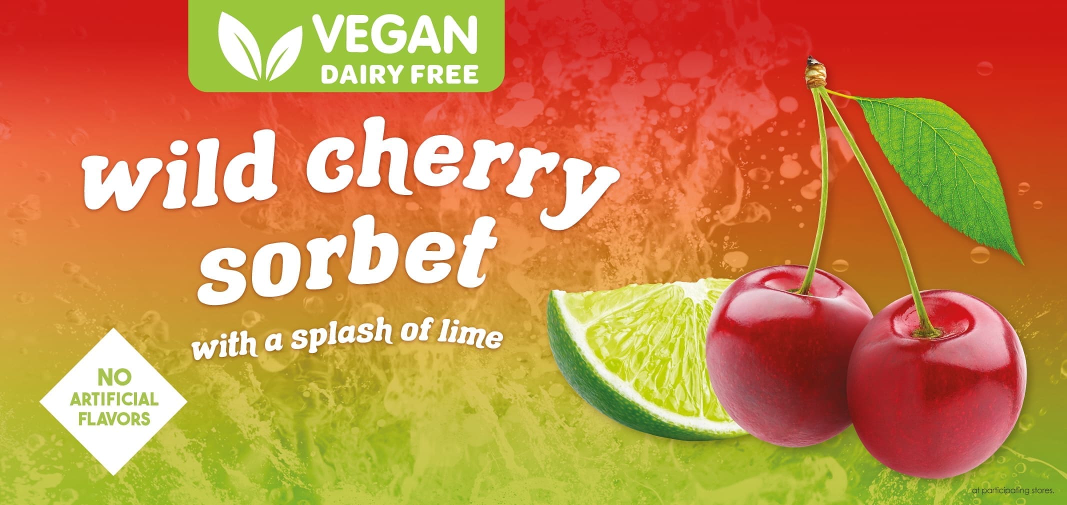 Vegan Wild Cherry Sorbet With A Splash Of Lime — Menchie’s product imagery